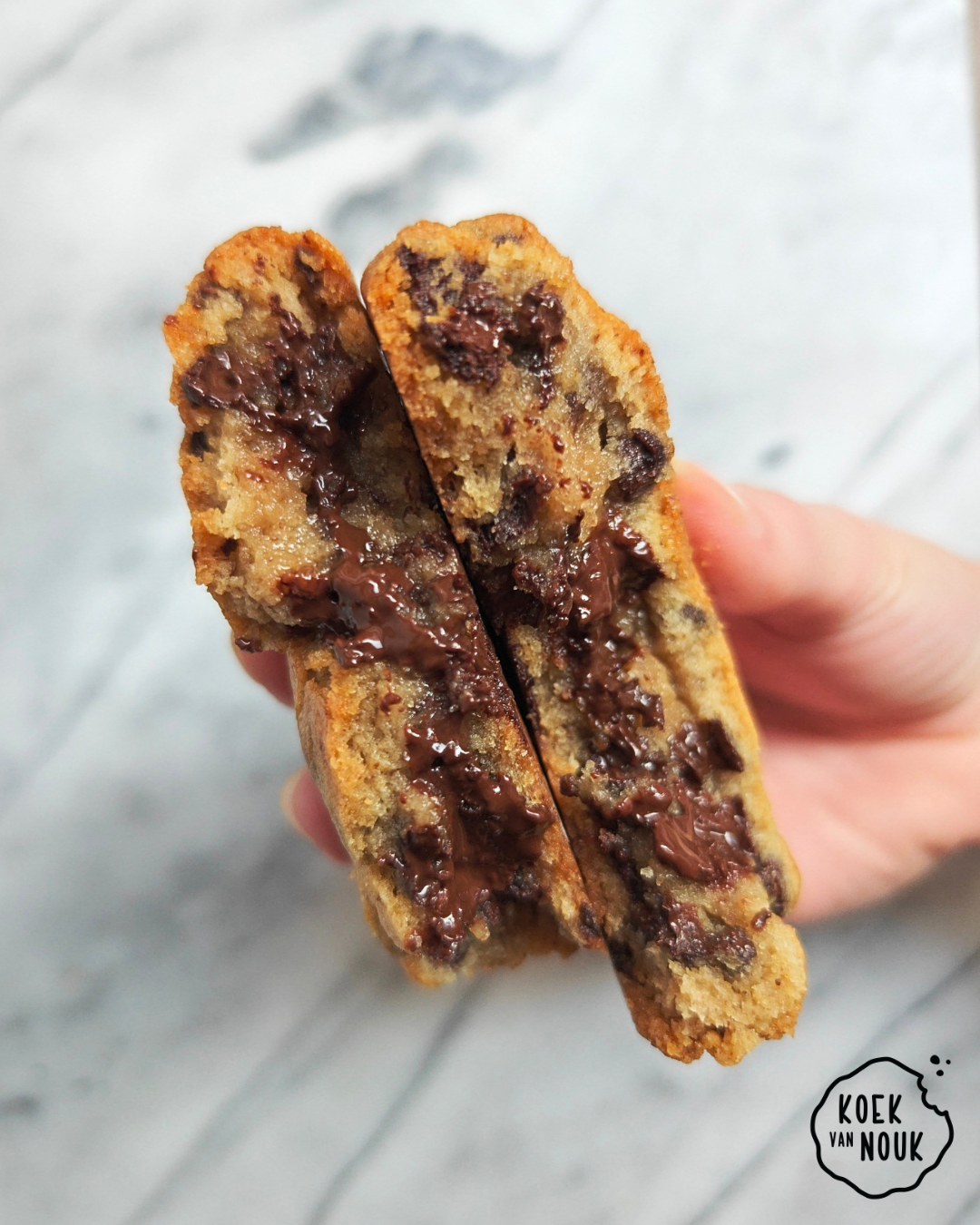 Chocolate Chip Cookie VEGAN binnenkant